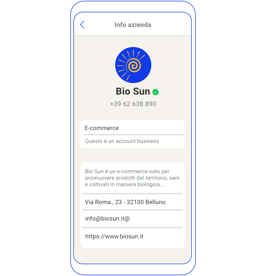 Whatsapp business profilo piattaforma
